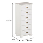 Cômoda Madeira Maciça 6 Gavetas Colmar - Branco