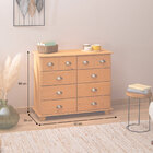 Cômoda Madeira Maciça 8 Gavetas Colmar - Mel