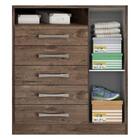 Cômoda Madri 1 Porta 5 Gavetas Acp Móveis Café