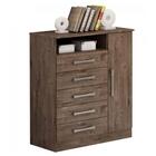 Cômoda Madri 1 Porta 5 Gavetas Acp Móveis Café