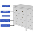 Cômoda Maggiore 6 Gavetas Móveis Lopas  Branco