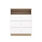 Cômoda Magia 3 Gavetas Inclui Nicho Para Decoração Branco/jeq