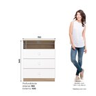 Cômoda Magia 3 Gavetas Inclui Nicho Para Decoração Branco/jeq
