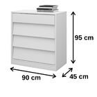 Cômoda Maia 4 Gavetas Mavaular Móveis Branco