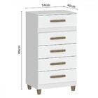 Cômoda Malta 5 Gavetas Branco - Fellicci