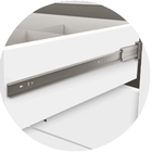 Comoda Marfim 4 Gavetas Amendoa Branco Acetinado