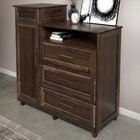 Cômoda Mato Grosso 1 Portas 3 Gavetas Com Espelho Imbuia Natu