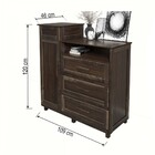 Cômoda Mato Grosso 1 Portas 3 Gavetas Com Espelho Imbuia Natu