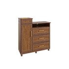 Cômoda Mato Grosso 1 Portas 3 Gavetas Com Espelho Ypê - Rodmó