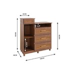 Cômoda Mato Grosso 1 Portas 3 Gavetas Com Espelho Ypê - Rodmó