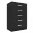 Cômoda Maxi Com 5 Gavetas Evidência Móveis Cor Preto