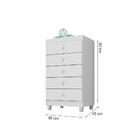 Cômoda Mdp 5 Gavetas Baby Kids Branco