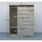 Cômoda Mega 1 Porta 7 Gavetas J&a Móveis Jequitibá/off White