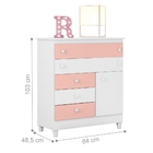 Cômoda Melida Rosê Branco