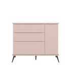 Cômoda Melinda Rosê 100% Mdf 3 Gavetas E 1 Porta - Phoenix Ba