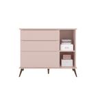 Cômoda Melinda Rosê 100% Mdf 3 Gavetas E 1 Porta - Phoenix Ba