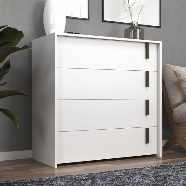 Cômoda Melissa 4 Gavetas Branco - Deibe Móveis