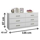 Cômoda Melissa 6 Gavetas Mavaular Móveis Branco