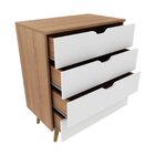 Cômoda Melissa Com 4 Gavetas E Pé Cônico Cm8026 Amêndoa/branco