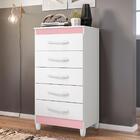 Comoda Milady 5 Gavetas Rosa
