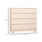 Cômoda Miray 4 Gv Vanilla