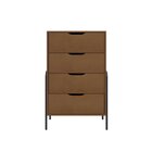 Cômoda Moderna 4 Gavetas 43x92cm Oasis Preto/nature