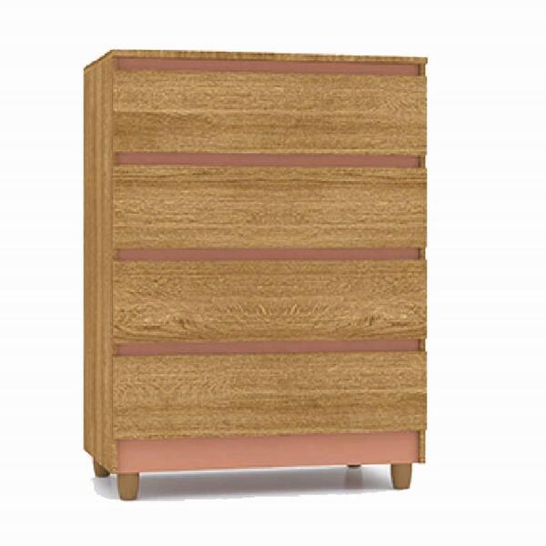 Cômoda Moderna E Resistente Com 4 Gavetas Espaçosas