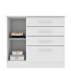 Cômoda Moderna Para Quarto De Casal - Chicago-neve - Tcil Móv