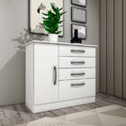 Cômoda Moderna Para Quarto De Casal - Chicago-neve - Tcil Móv