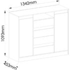 Cômoda Modulada 4 Gavetas 2 Portas Nobre  Macadâmia