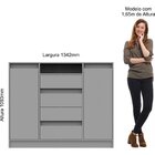Cômoda Modulada 4 Gavetas 2 Portas Nobre  Macadâmia