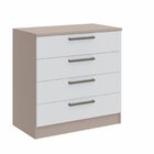Cômoda Módulo Inferior 4 Gavetas Requinte+  Duna Line/branco