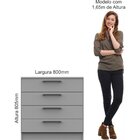 Cômoda Módulo Inferior 4 Gavetas Requinte+  Macadâmia/branco