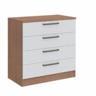 Cômoda Módulo Inferior 4 Gavetas Requinte+  Macadâmia/branco