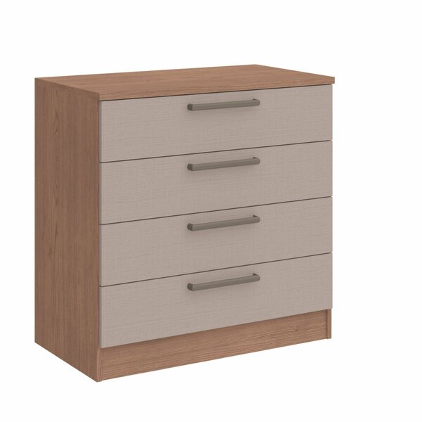 Cômoda Módulo Inferior 4 Gavetas Requinte+  Macadâmia/duna Li