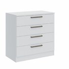 Cômoda Módulo Inferior 4 Gavetas Requinte+  Branco Line