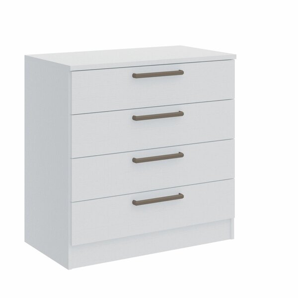 Cômoda Módulo Inferior 4 Gavetas Requinte+  Branco Line