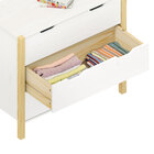 Cômoda Montessori Infantil Madeira 3 Gavetas Elano Branco Nat