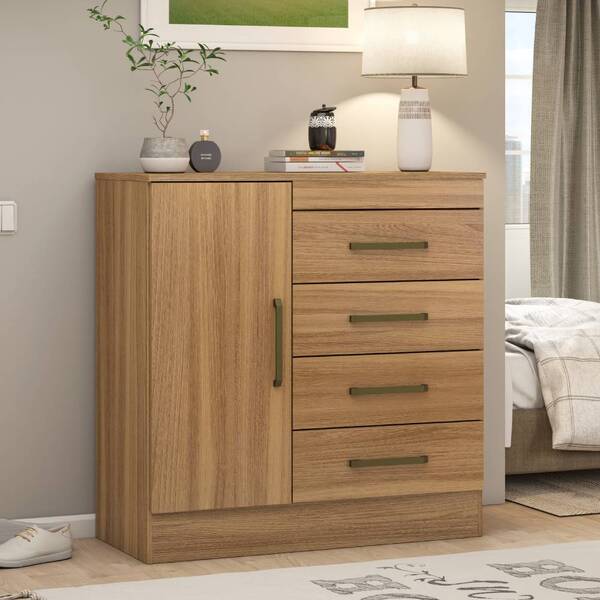 Cômoda Montevidéu 1 Porta 4 Gavetas Amendola Tana Decor