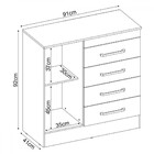 Cômoda Montevidéu 1 Porta 4 Gavetas Café Touch - Demóbile