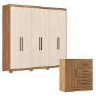 Cômoda Montevideu E Guarda Roupa Casal Venice 62480pe Amendol