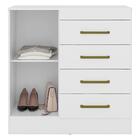 Cômoda Montevideu E Guarda Roupa Casal Venice 62780 Branco Br