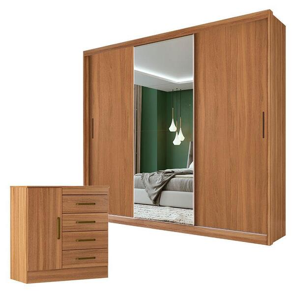 Cômoda Montevideu E Guarda Roupa Dalila 32411 Amendola Off Wh