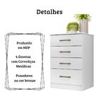 Cômoda Ms913 4 Gavetas Branco Moval