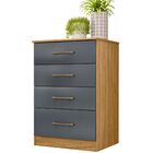 Cômoda Ms913 4 Gavetas Freijó Cinza Moval