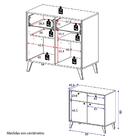 Cômoda Multimóveis Maria Retrô 2 Portas E 2 Gavetas Avelã/bra