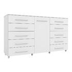 Cômoda Multiuso 10 Gavetas 1 Porta Ferrari Com Rodízios