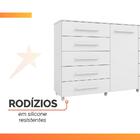 Cômoda Multiuso 10 Gavetas 1 Porta Ferrari Com Rodízios