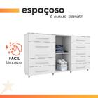 Cômoda Multiuso 10 Gavetas 1 Porta Ferrari Com Rodízios