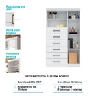 Cômoda Multiuso 1 Porta 6 Gavetas Com Espelho Marabá Santos A